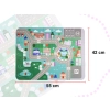 Klocki drewniane edukacyjne miasto puzzle 120el.