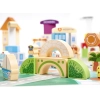 Klocki drewniane edukacyjne miasto puzzle 120el.