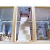 Domek dla lalek drewniany MDF mebelki 78cm czarny LED
