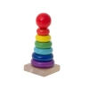 Wieża piramida piramidka drewniana do układania sorter kolorowy tęczowy 13cm