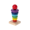 Wieża piramida piramidka drewniana do układania sorter kolorowy tęczowy 13cm