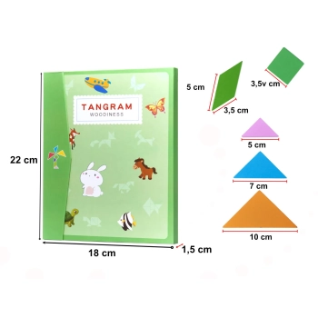 Tangram książeczka magnetyczna układanka klocki 3D