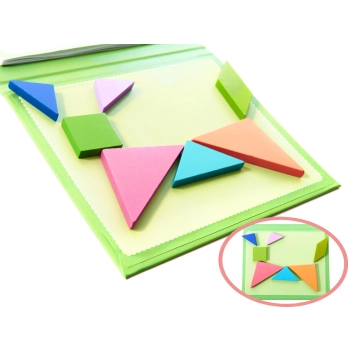 Tangram książeczka magnetyczna układanka klocki 3D
