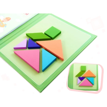 Tangram książeczka magnetyczna układanka klocki 3D