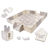 Mata edukacyjna piankowa puzzle kojec szara ecru 30 x 30 cm 36 elementów