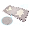 Mata edukacyjna piankowa puzzle kojec szara ecru 30 x 30 cm 36 elementów