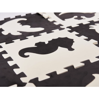 Mata edukacyjna piankowa puzzle 114 x 114 x 1 cm czarna 25 elementów