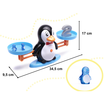 Waga szalkowa edukacyjna nauka liczenia pingwin duża
