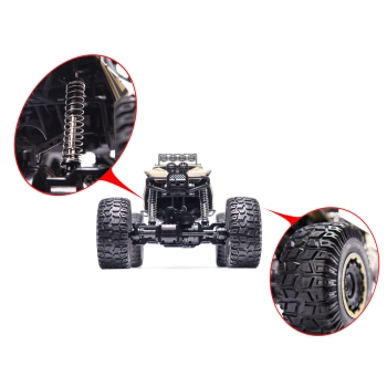 Samochód zdalnie sterowany 2,4GHz 1:8 51cm metal złoty
