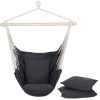 Hamak brazylijski fotel krzesło z poduszkami czarny