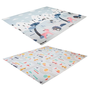 Mata edukacyjna piankowa dwustronna składana ulica las 177 x 158 cm