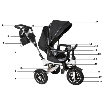 Rowerek Trójkołowy Trike Fix V3 czarny