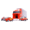 Transporter ciężarówka TIR wyrzutnia + metalowe auta straż pożarna