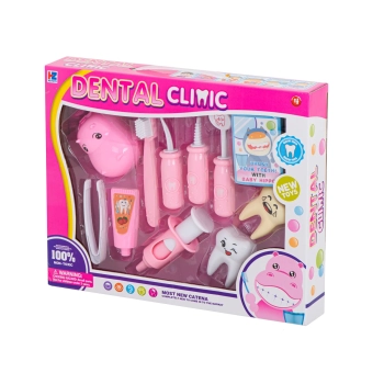 Dentysta zestaw lekarski hipopotam różowy