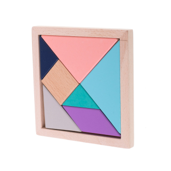 Tangram puzzle drewniane układanka klocki 11,5cm x 11,5cm