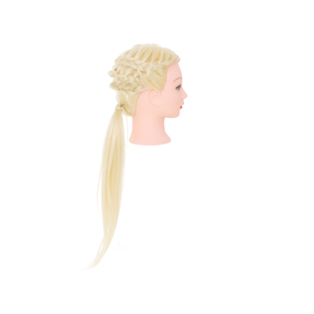 Główka głowa treningowa fryzjerska naturalne włosy blond