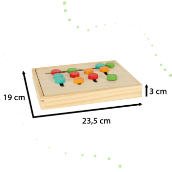 Zabawka edukacyjna drewniana dopasuj kolory kształty montessori
