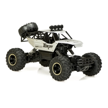 Samochód zdalnie sterowany na pilota RC Rock Crawler 1:12 4WD METAL srebrny