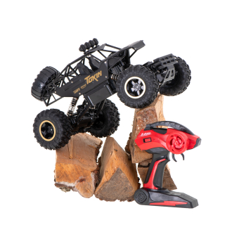 Samochód zdalnie sterowany na pilota RC Rock Crawler 1:12 4WD METAL czarny