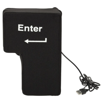 Klawisz ENTER duża antystresowa poduszka USB