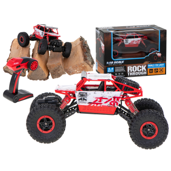 Samochód zdalnie sterowany na pilota RC Rock Crawler HB 2,4GHz 1:18 czerwony