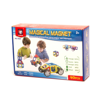 Klocki magnetyczne kolorowe MAGICAL MAGNET 40SZT