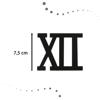 Zegar Ścienny naklejany DIY regulowany czarny cyfry rzymskie 130cm
