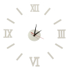 Zegar Ścienny naklejany srebrny cyfry rzymskie