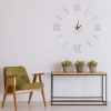 Zegar Ścienny naklejany DIY regulowany rzymski srebrny 130cm