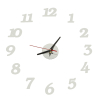 Zegar Ścienny naklejany srebrny 12 godzin nowoczesny