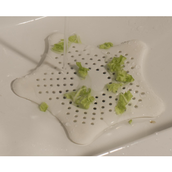 Filtr sitko silikonowe do zlewu umywalki białe