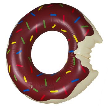 Koło do pływania dmuchane Donut brązowe 110cm max 60-90kg
