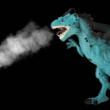 Dinozaur zdalnie sterowany na pilota RC Smok- chodzi ryczy zionie parą 41 cm