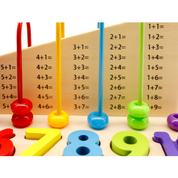 Zabawka edukacyjna liczydło,klocki cyfry ECOTOYS