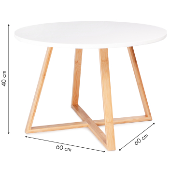 Stół stolik kawowy nowoczesny skandynawski 60cm bambus