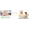 Stojak gimnastyczny edukacyjny drewniany + zabawki ECOTOYS
