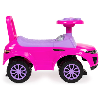 Jeździk dla dzieci autko odpychacz auto dźwięki różowy