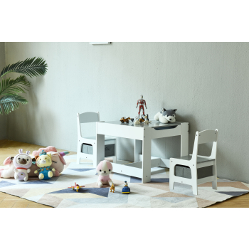 Meble dla dzieci zestaw drewniany stół + 2 krzesła ECOTOYS