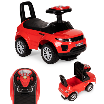 Jeździk dla dzieci autko odpychacz auto dźwięki czerwony