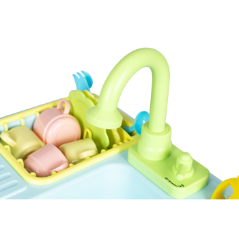 Zlew zlewozmywak z kranem napełniany wodą 12 akcesoriów zabawka dla dzieci