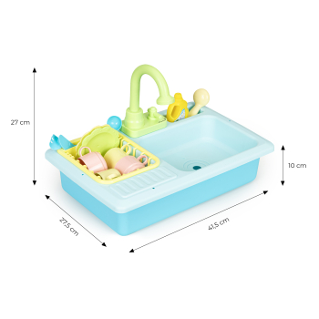Zlew zlewozmywak z kranem napełniany wodą 12 akcesoriów zabawka dla dzieci