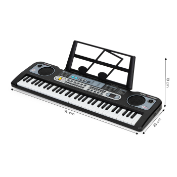 Duży keyboard pianino z mikrofonem dla dzieci + zasilacz