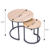Zestaw stolików kawowych 2 szt. okrągłe lofotwy design