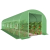 Folia na tunel szklarnie z oknami mioskitierą zielona 2x6x3m