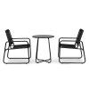Zestaw komplet mebli ogrodowych dwa krzesła stolik czarny