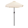 Prostokątny duży parasol ogrodowy skośny łamany z korbą beżowy 200 x 140 cm