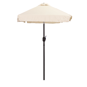 Prostokątny duży parasol ogrodowy skośny łamany z korbą beżowy 200 x 140 cm