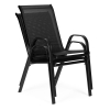 Zestaw komplet 2 krzeseł ogrodowych na taras balkon czarne
