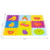 Mata piankowa dla dzieci owoce puzzle 9 elementów 86x86cm IPLAY