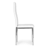 Krzesła z ekoskóry do salonu i jadalni 4szt. chromowane nogi białe